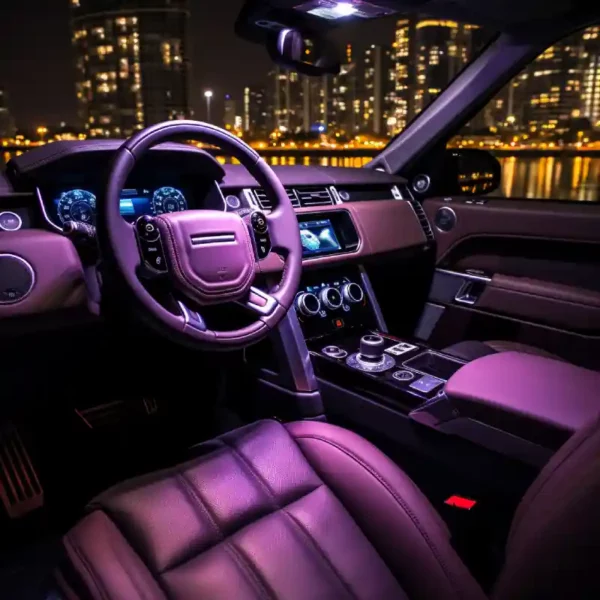 Interior lighting of Range Rover