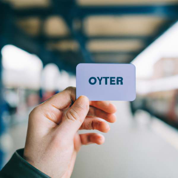 A person holding a Oyster card