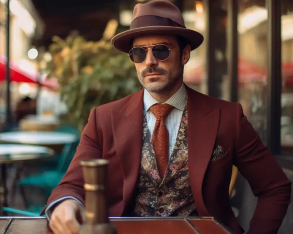 A man with Sprezzatura clothing style