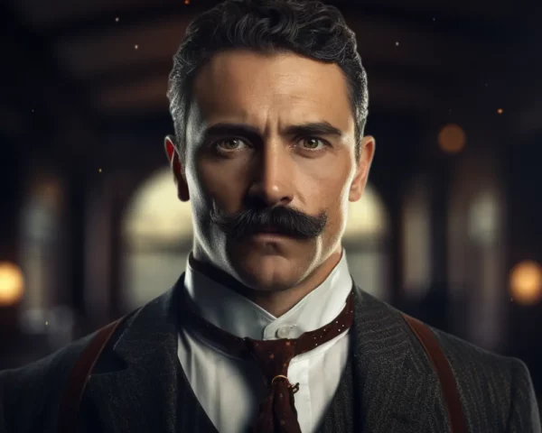A man with a moustache